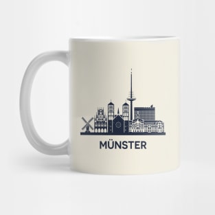 Skyline emblem of Münster, city in North Rhine-Westphalia, Germany Mug